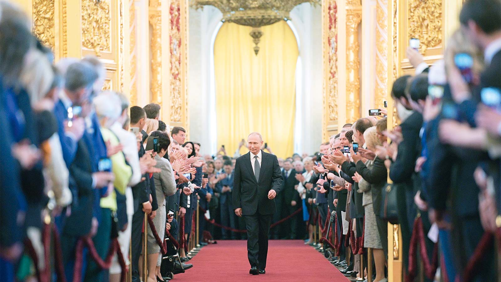 Wladimir Putin bei seiner erneuten Vereidigung im Mai 2018 im Kreml.
