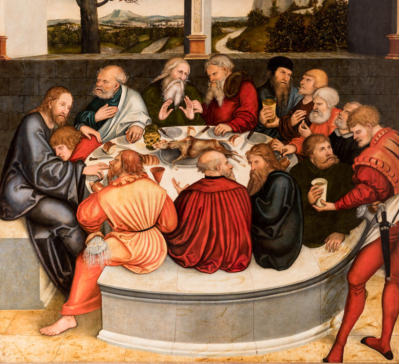 Abendmahldarstellung von Lukas Cranach d.Ä., Witenberger Reformationsaltar