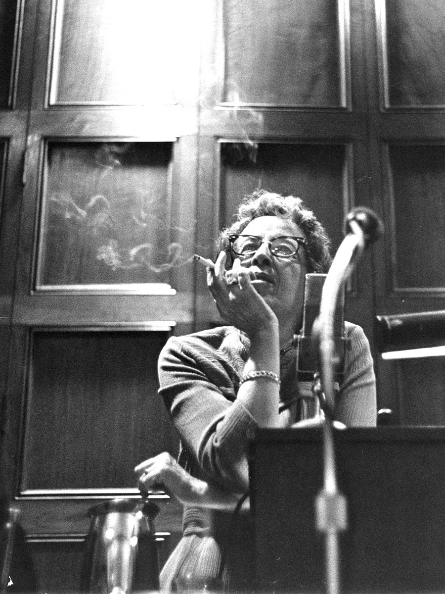 Hannah Arendt an der University of Chicago, 1966.
