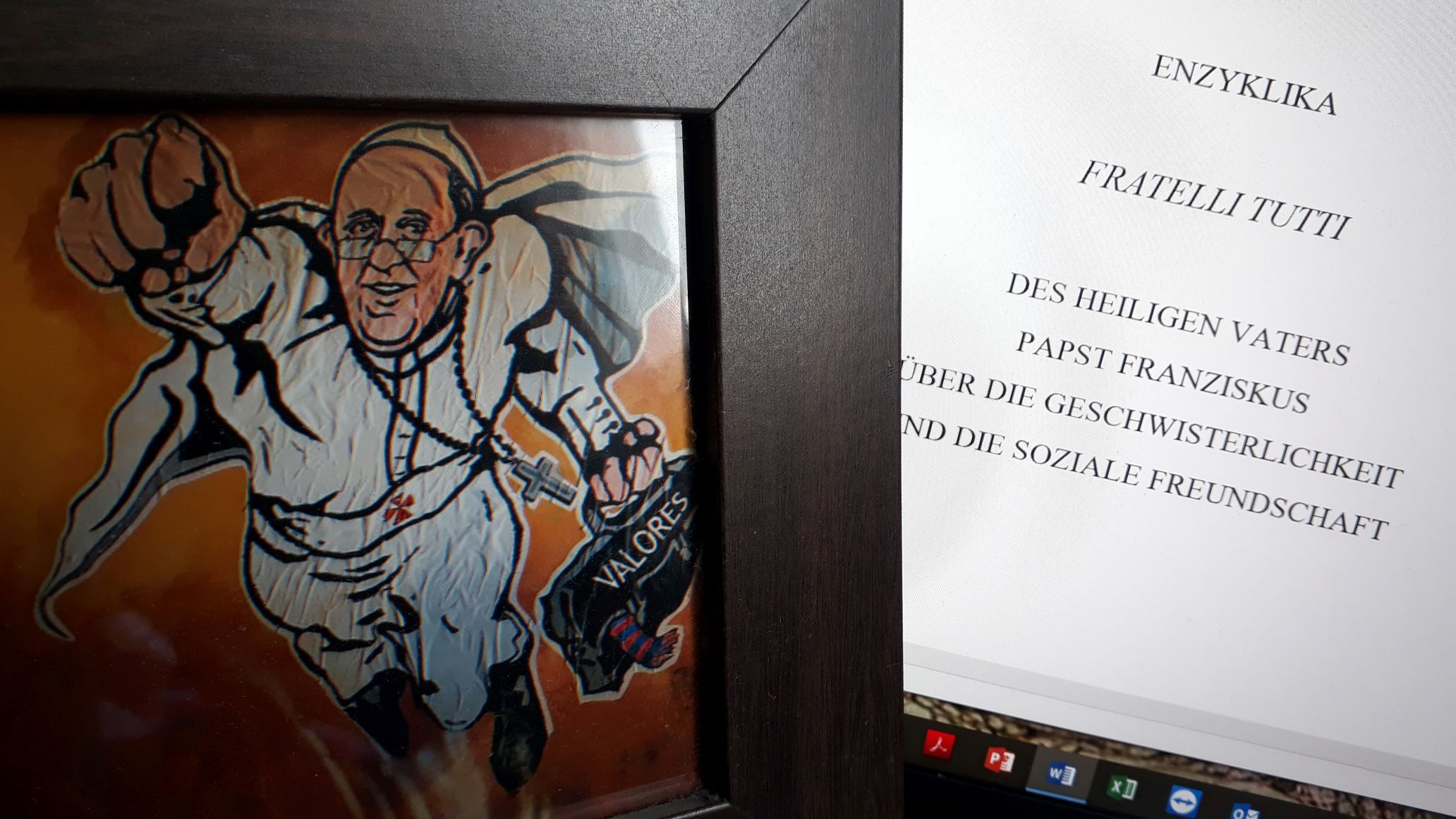 Illustration Papst Franziskus und neue Enzyklika
