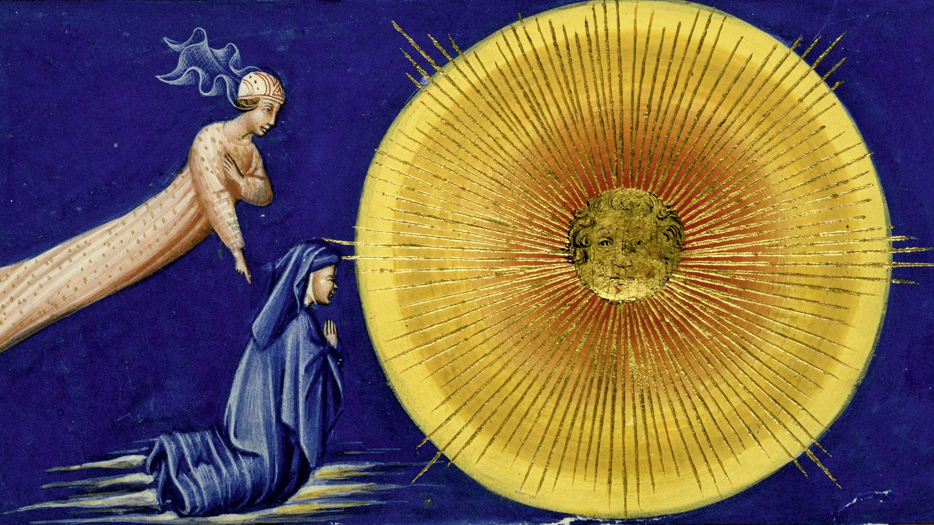 Illustration von Giovanni di Paolo für eine Ausgabe von Dantes „Göttlicher Komödie“, um 1438/44.
