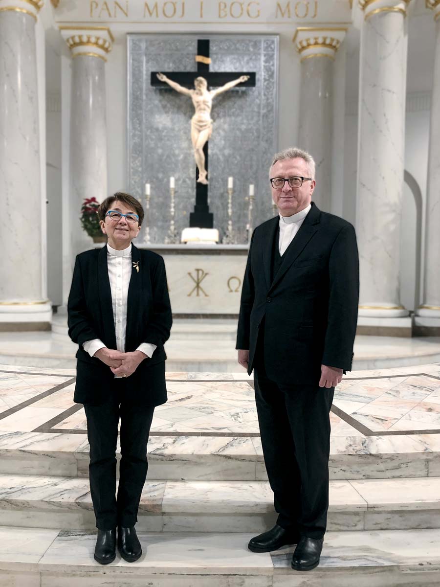 Miteinander im Pfarrdienst in Warschau: Malgorzata und Piotr Gaś.