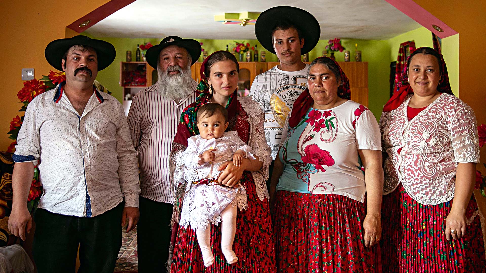 Die Familie Calderar mit dem Täufling Maria in den Armen ihrer Mutter Uca.