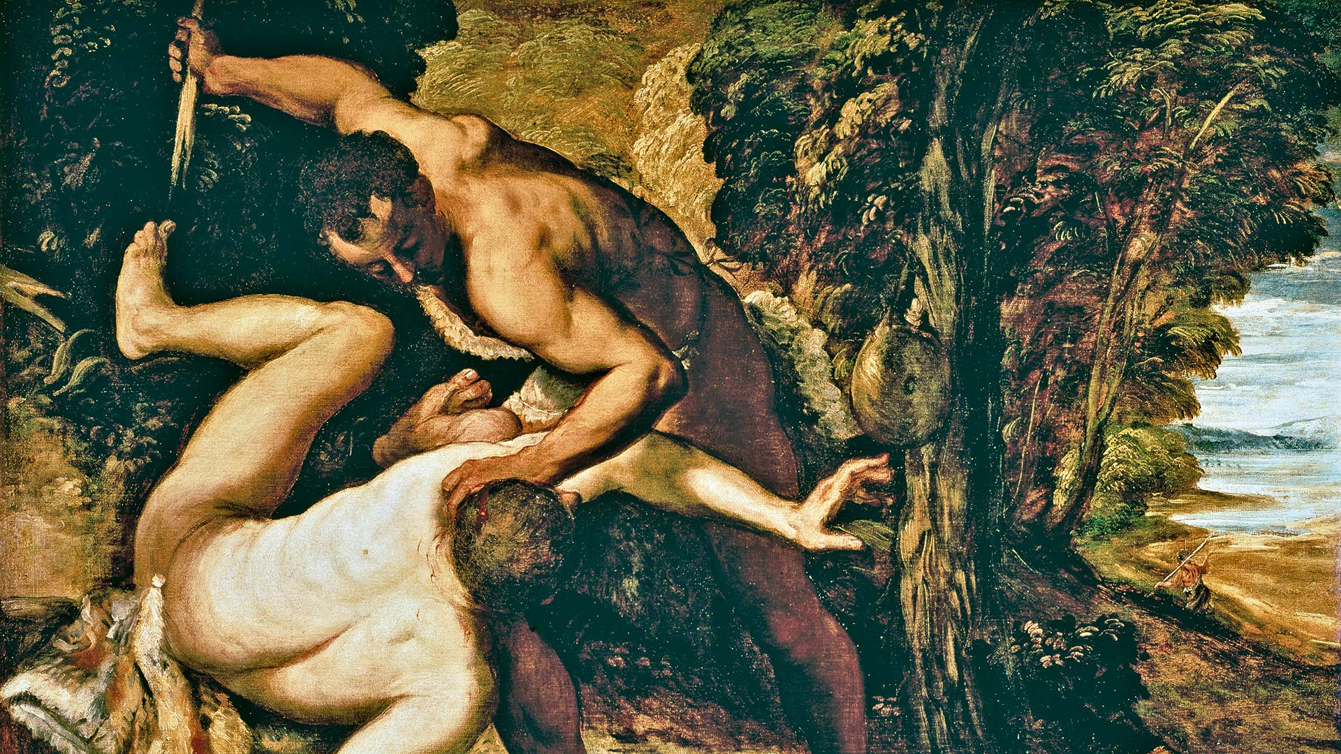Tintoretto alias Jacopo Robusti 1518–1594. „Kain erschlägt Abel“, 1550/53.