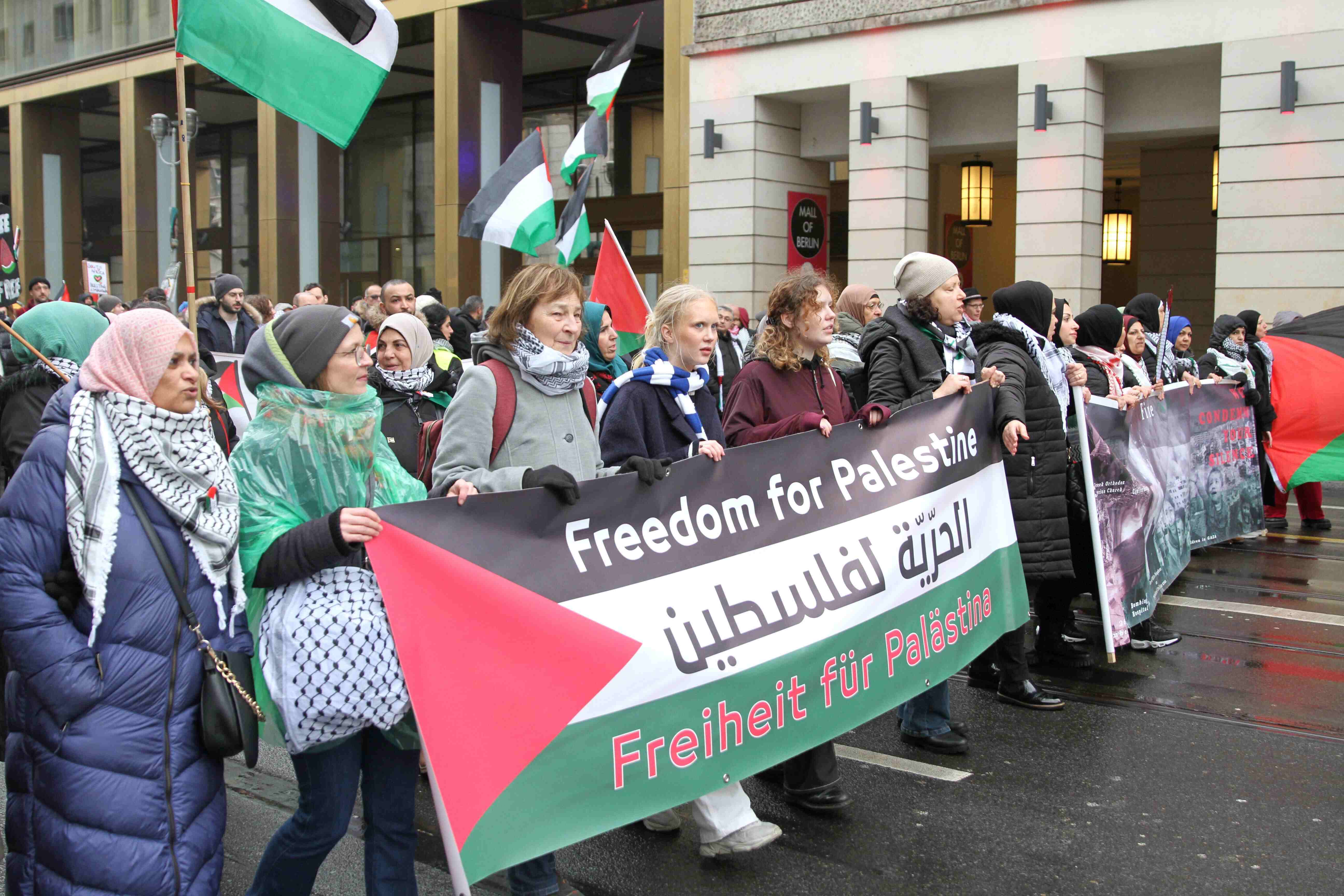 Pro-Palästina-Demonstration am 3. Februar 2024 in Berlin.