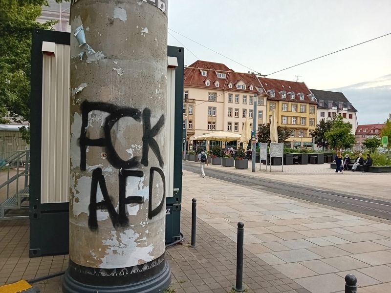 Anti-AfD-Graffito in Erfurt