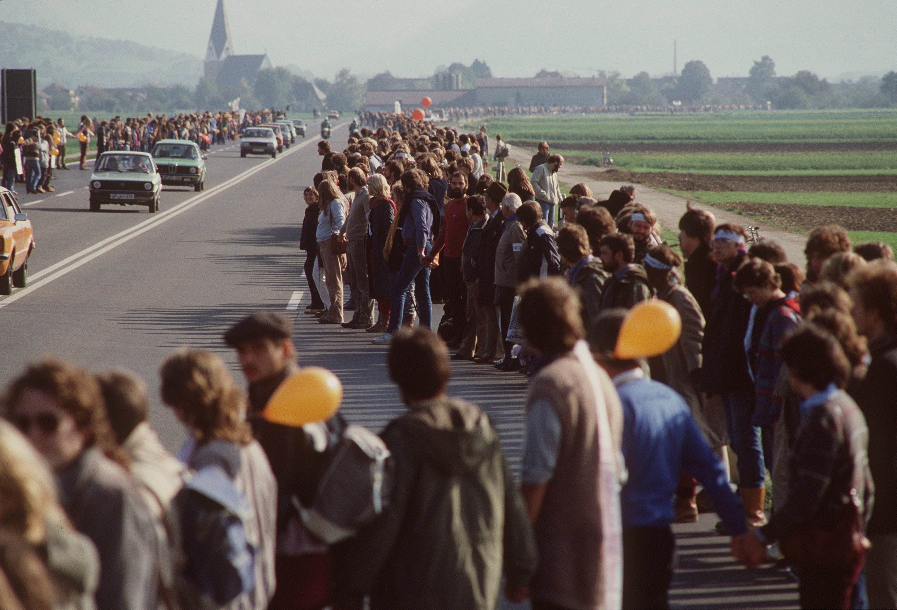 Menschenkette gegen Nachrüstung, Oktober 1983