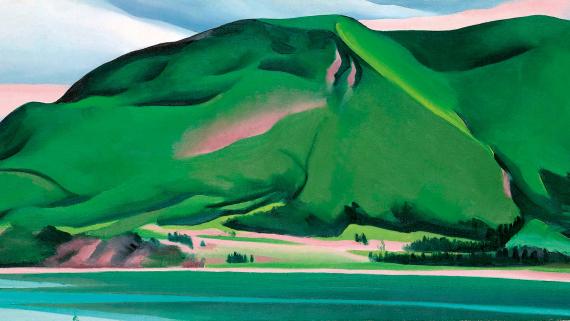 Georgia O’Keeffe (1887 – 1986): „Green Mountains, Canada“ (Grüne Berge, Kanada), Öl auf Leinwand, 1932.