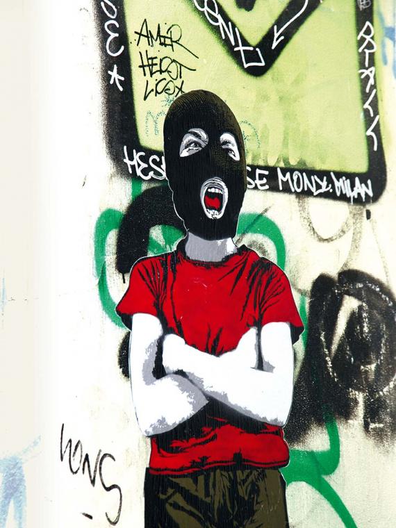 Bild des Street-Art-Künstlers „Alias“, aufgenommen in Berlin.