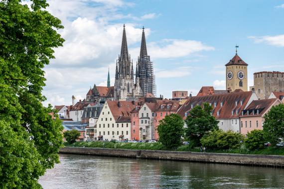Blick auf die Altstadt von Regensburg