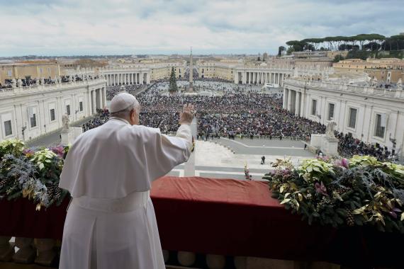 Papst Franziskus am 25.12. 2023 in Rom