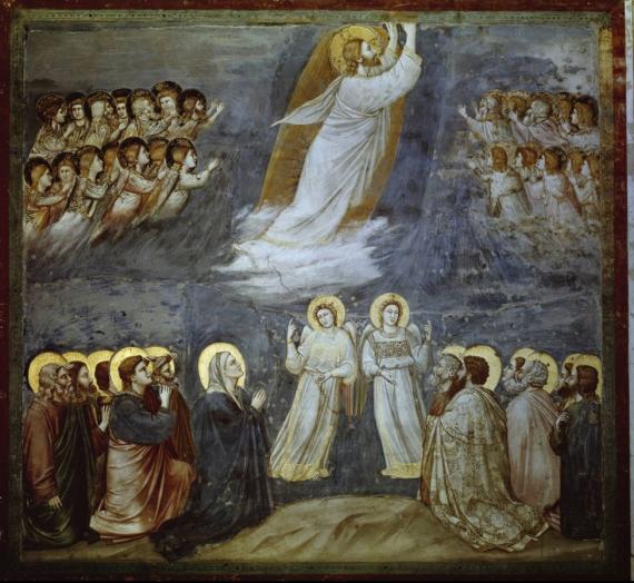 Giotto di Bondone (um 1266-1337): „Christi Himmelfahrt“ (Arenakapella in Padua, Italien)