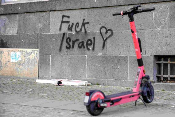Israelfeindliches Graffito in Berlin-Neukölln, 2024
