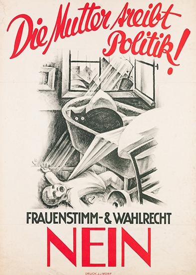Der Schweizer Ernst Keiser (1894–1960) gestaltete 1920 dieses Wahlplakat. Foto: Museum für Gestaltung Zürich