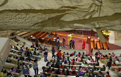 Teletubbies erzählen biblische Geschichten: Kinderbetreuung in der Kairoer Höhlenkirche. Fotos: Katja Dorothea Buck