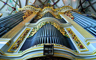 Seit über 300 Jahren in klangvollem Einsatz: Die Silbermann-Orgel im Freiberger Dom. Foto: dpa/Hendrik Schmidt