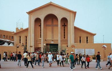 Ohne Kreuze auf dem Dach: Die katholische Kirche in Kuwait. Foto: Andreas Gorzewski