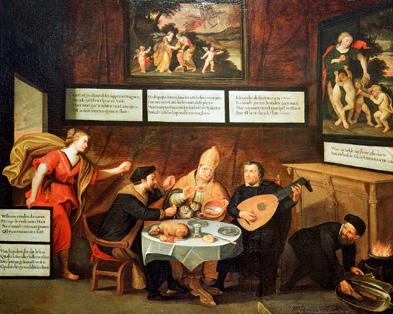 &quot;Cucina opiniorum – Der Friede mahnt die Kirchen zur Toleranz&quot;, um 1600–1625. Foto: akg-images