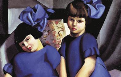 Tamara de Lampicka (1898-1980): Zwei kleine Mädchen mit Haarschleife, 1925. (akg-images/ Elekta)