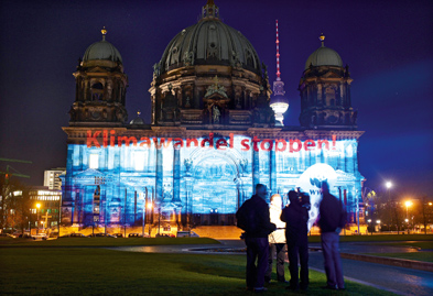 Lichtinstallation auf dem Berliner Dom