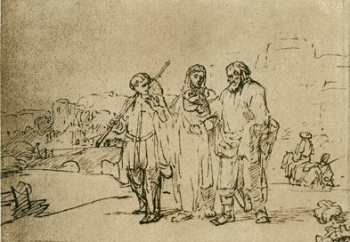 Rembrandt (1606-1669): &quot;Jesus auf dem Weg nach Emmaus&quot;, um 1655. Foto: akg-images