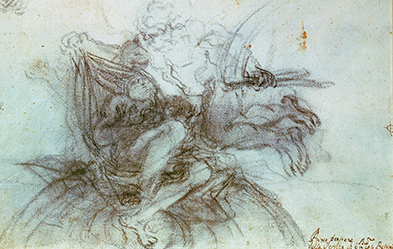 Gianlorenzo Bernini (1598-1680): „Die Zeit enthüllt die Wahrheit“, Kreideskizze von 1646. Foto: akg-images