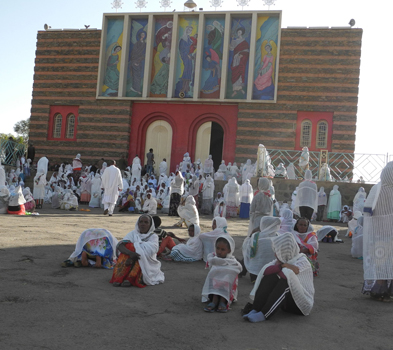 Sonntags versammeln sich die Orthodoxen zum Gottesdienst in Asmara.